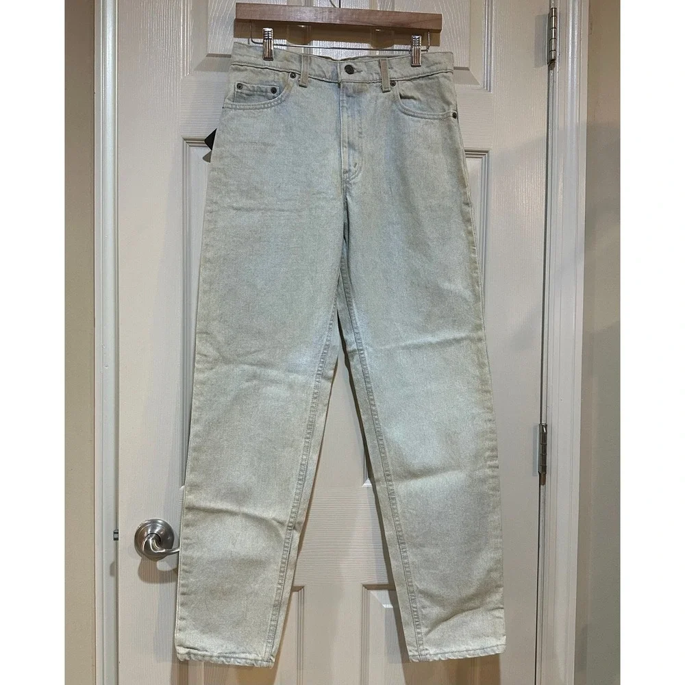 Levis‎ 550 Relaxed Fit Tapered Leg Light Wash Denim Jeans Mens 36x32 Vintage